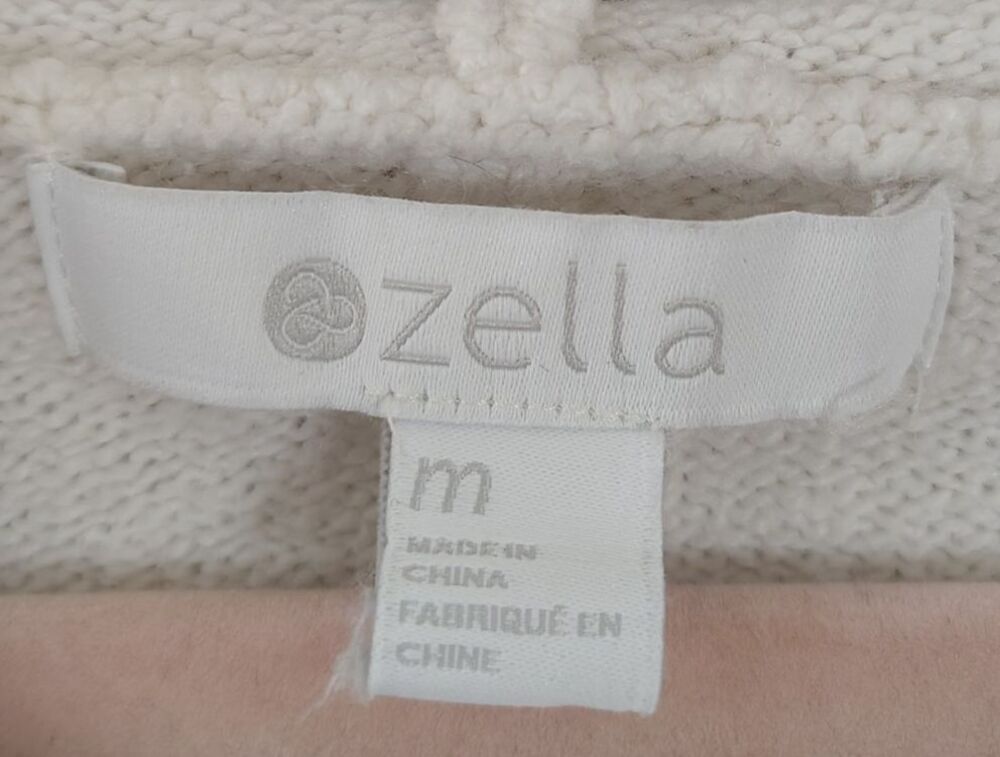 Zella White Hoodie Crossover Size Medium - Picture 8 of 14